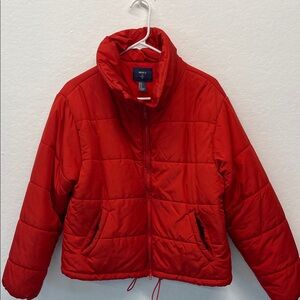 Forever 21 Vibrant Red Puffer Jacket